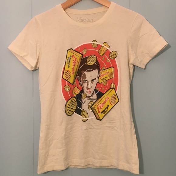 🧇🩸🧇 Stranger Things 11 eleven EGGO waffles Girly T-Shirt Netflix & chill - Picture 4 of 5